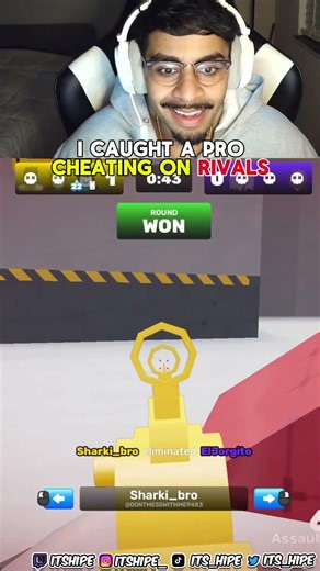 I caught a pro cheating on rivals.. #roblox #robloxrivals #gaming