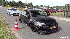 Audi RS3-R faces off against Audi TTS coupe