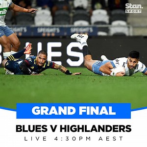 Blues v Highlanders 🏆 Who you got? Super Rugby Trans-Tasman Final LIVE from 4:30PM AEST. Start your free trial of the Stan Sport add-on now. | Stan Sport