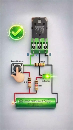 NPN Transistor Tester 🔧 Simple Circuit You Must Try 🔥