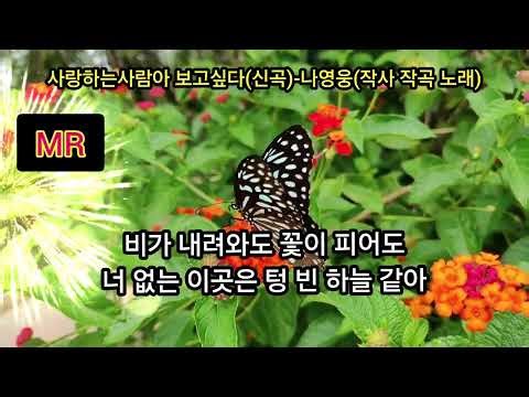 사랑하는사람아 보고싶다(신곡)(MR)-나영웅(작사 작곡 노래)많이 불러주세요♡구독 좋아요♡ #라이브 #노래 #발라드 #트로트
