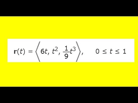 Find the length of the curve. r(t) = 6t, t^2, 1/9t^3, 0 ≤ t ≤ 1
