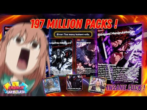 197 MILLION PACKS… AND THIS HAPPENED | INSANE PULLS In Anime Card Clash (Roblox)