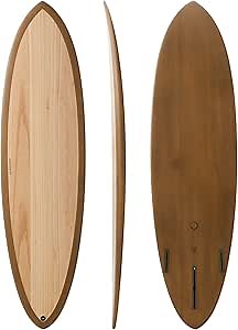 Wood Skin Surfboard Mid Length MID02, Durable and Light-Weight Structure