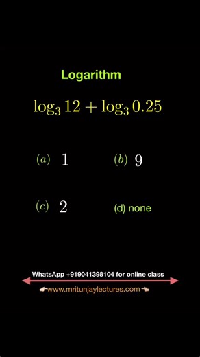 2.8K views · 23 comments | Simplify logarithmic #maths #mritunjaylectures #tgtpgt2025 #grade9students #math #tgtpgt #PGT #bankexam #Grade7Students #Grade10 #root #indices #Grade8 | Mritunjay Lectures | Facebook
