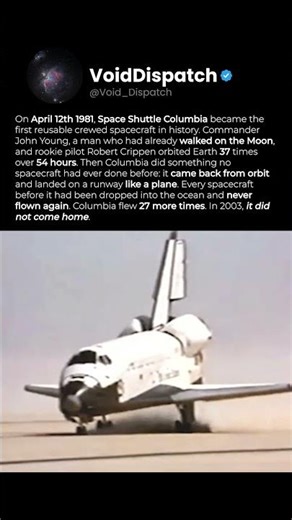 The First Landing Of The Space Shuttle #nasa #science