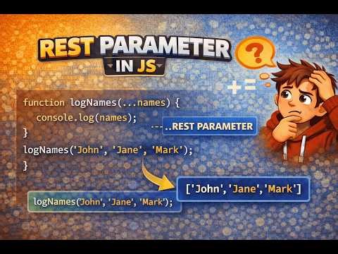 JavaScript Rest Parameter (…args) | Handle Unlimited Function Arguments #RestParameter #JSTutorial