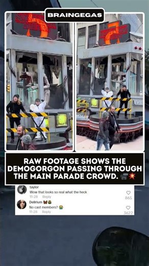 Demogorgon JUMPS OUT in the middle of a NYC PARADE! 🤯 (SO REAL!) #StrangerThings #Demogorgon #Shorts