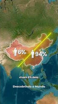About 94% of China's population lives in only a small part of the country's territory