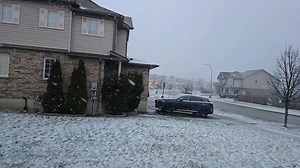 Heavy snowfall in Kitchener, Ontario, Canada