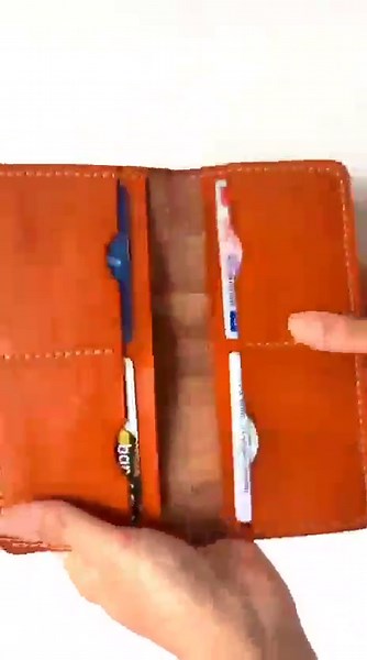 Hand-painted Vegetal Leather Purse With Floral Appliqué, Art Wallet - Etsy