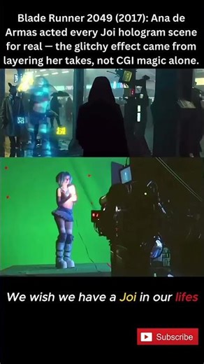 Blade Runner 2049 (2017): Ana de Armas acted every Joi hologram scene for real - the glitchy effect