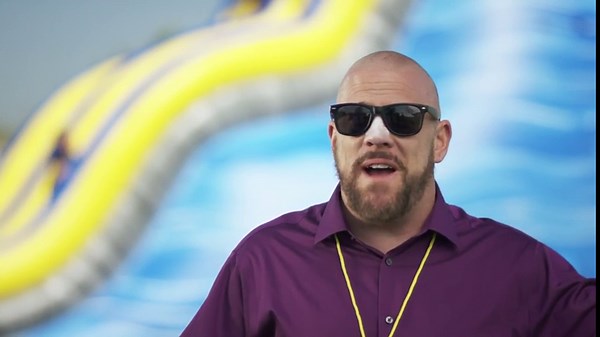 JumpOrange Ninja Warrior Commercial Grade Bounce House Water Slide Combo with Splash Pool for Kids and Adults (with Blower), Wet Dry Use, Basketball Hoop, Outdoor Indoor, Birthday Party Rental