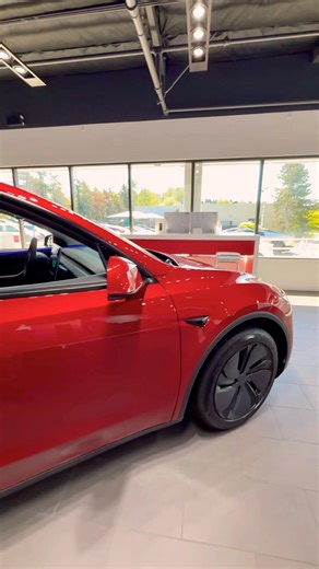 2026 Tesla Model Y Juniper Exterior Side Profile | Ultra Red Color | 19” Cross Flow Wheels