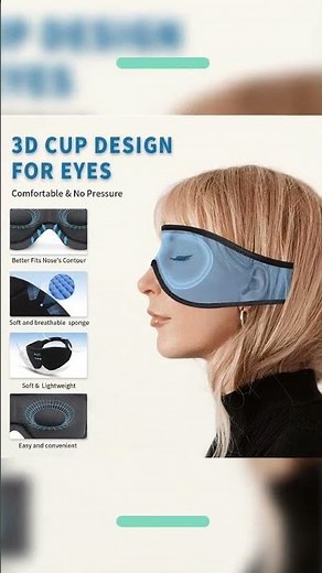 Bluetooth Sleep Mask – 3D Eye Mask with Built-in Headphones