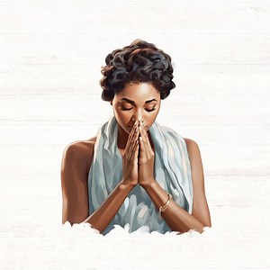 Prayer Clipart, Woman in Prayer PNG, Christian PNG, Black Woman Prayer PNG, Commercial Use, Blessing Clipart - Etsy