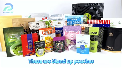 Reusable Sealed Stand up Pouch Food Grade Plant Protein Powder Packaging Bag Biodegradable Kraft Paper Doypack with Window