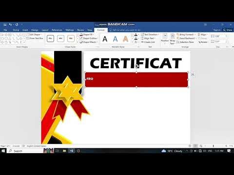 How to make a professional Certificate in Ms world