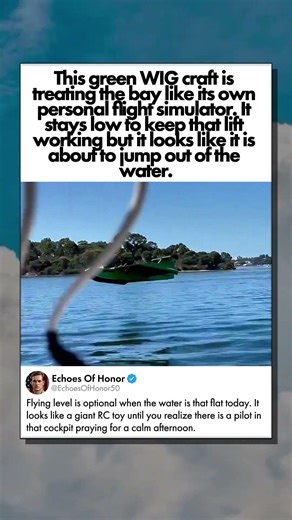 FLYING THREE FEET ABOVE THE WAVES