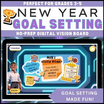 New Year Vision Board 2026 | SMART Goals Writing Activity | Digital Goal Setting