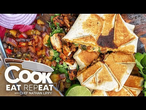How To Make a Chicken Crunchwrap Supreme With Pineapple Pico | Cook Eat Repeat | Blackstone Griddle