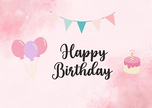Digital Pink Birthday Card – Cute & Minimal | Instant Download | Printable Greeting for Women, Teens, or Kids - Etsy Canada
