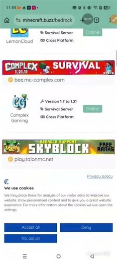 minecreaft random server join ip and port😀