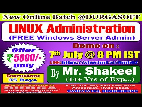 LINUX Administration Online Training @ DURGASOFT