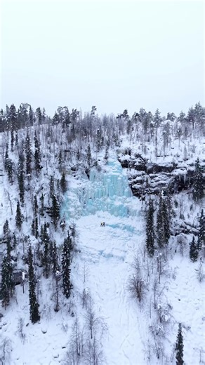 Modern vikings just climb frozen waterfalls 🧊🪓 With @Mikko ”Peltsi” Peltola 📷@Juha Korhonen #waterfall #frozen #lapland #climbing