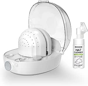 Automatic Cap Cleaner with steam and Dry,Steam Iron to Reshape the Hat,Restore Misshapen Hat/Cap Natural Shape with Steam and Hot&Cold Wind