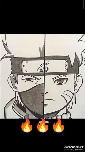 How to draw kakashi and Naruto #tutorial​ #art​ #naruto​ #kakashi​ #anime​ #animeart​ #sketch​ #easy