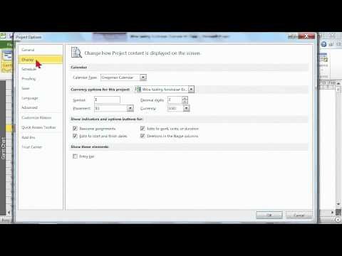 Microsoft Project Professional 2010 Tutorial: Project Options Dialog Box | K Alliance