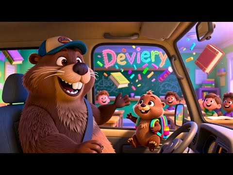 Beaver’s School Van | Learn with Beaver | Fun School Day Learning Video for Kids