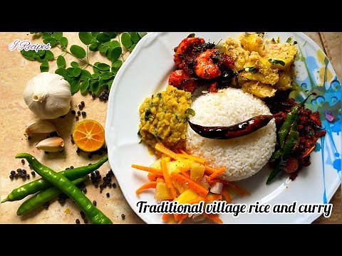 Sri lankan Traditional Village RICE and CURRY | simple lunch planning |ever made|