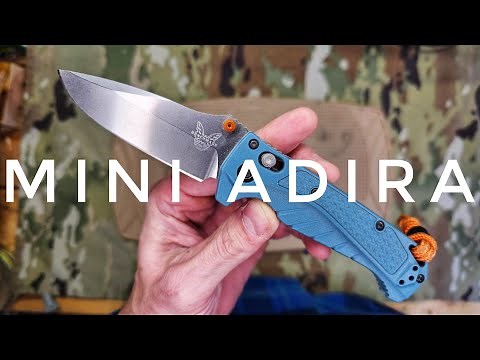 Benchmade Mini Adira MagnaCut AXIS Lock Knife Blue Grivory (3.2" SW) 18065 - First Look