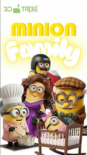 Custom Minion Family T-Shirts 👨‍👩‍👧💛 Baby Minion Outfit | ‪@3dtribe‬