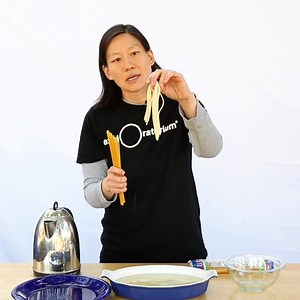 Hungry for Science shows how separating pasta prep into two steps—rehydrating and heating—can save you hands-on time and energy. Try it for yourself today 🍝 -- Today is the final episode of the Exploratorium's #HungryforScience, a weekly series that explores the science behind tips and tricks in the kitchen with Exploratorium Scientist Julie Yu. Join us next week for a brand new series, #BuildYourOwnExploratorium. | Exploratorium
