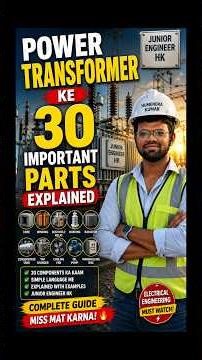 Power Transformer 30 Important Parts Explained In Hindi | #electrical #shorts #transformer