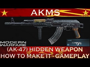 Modern Warfare AKMS (AK-47) Hidden Weapon - How to make it - Gameplay