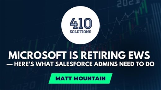 Microsoft Retiring EWS: Impact on Salesforce Integrations | 410 Solutions posted on the topic | LinkedIn