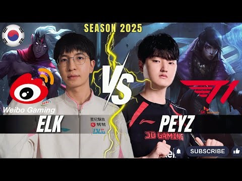 WBG Elk vs T1 Peyz - Elk VARUS vs Peyz APHELIOS ADC - Patch 26.1 KR Ranked | lolrec