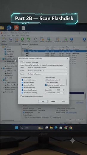 Scan flashdisk recover lost files #DiskGenius #RecoverLostFiles #FlashdiskNoMedia