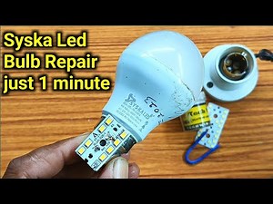 ✅Syska led bulb repair in hindi || how to repair led bulb || white ledbulb light Repairing