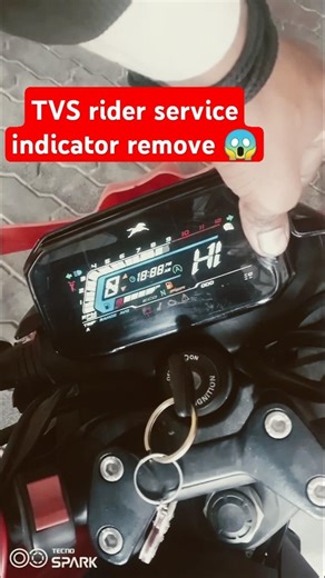 TVS rider service indicator remove #shorte