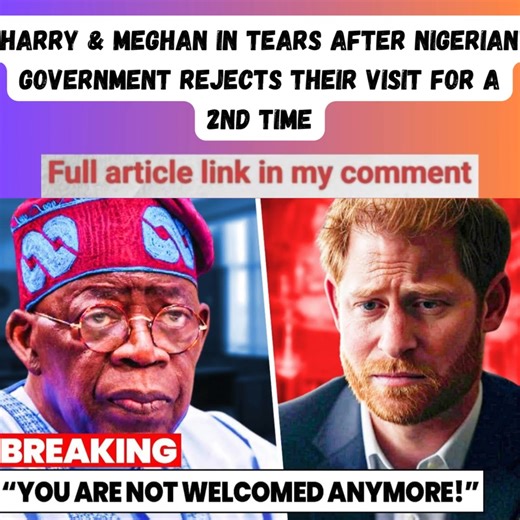 45K views · 338 reactions | In a stunning turn of events, Prince Harry and Meghan Markle found themselves in tears after the Nigerian government officially rejected their request for a second visit to the country. Just months after their headline-making tour that was once hailed as a cultural celebration, Nigeria slammed the door shut on their return,,,,, Full article check comment | Celebrate News | Facebook