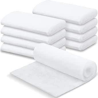 VitalCozy 8 Roll Air Vent Filters DIY Size Vent Filters Media Roll 4 x 1 ft Air Vent Register Filter Set for Helping Reduce Dust and Purifying Air, White