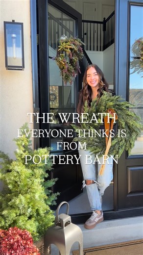 9.5K views · 325 reactions | Follow & Comment “CEDAR” for this stunning wreath from Amazon under $40勞勞! Just add your choice of ribbon or bells to get an elevated look Trust me, everyone will think you got it from Pottery Barn but it will be our little secret 狼 | Havrillahome | Facebook
