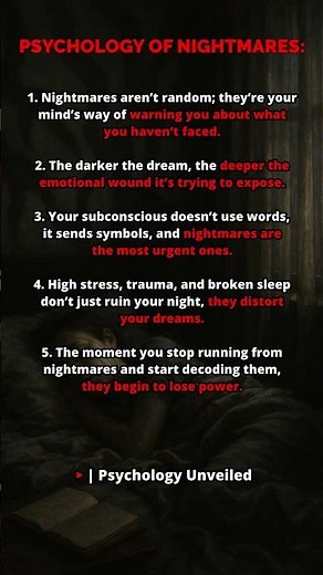 Psychology of Nightmares: Why Do We Dream Dark Things? #psychology #nightmare #shorts