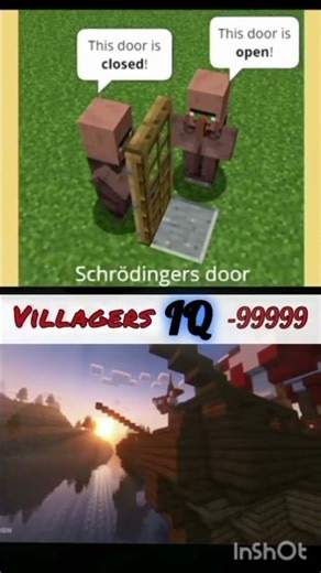 villager's IQ -99999 😂 #minecraft #villager #shorts