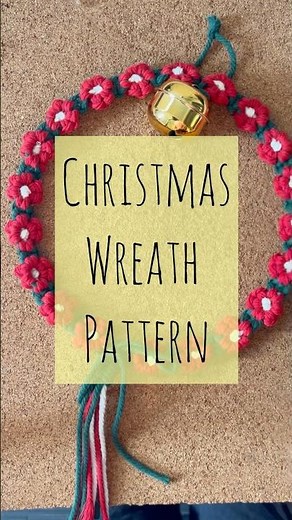 Macrame Christmas Wreath pattern I macrame tutorial #macrame #macramepattern #macrametoran